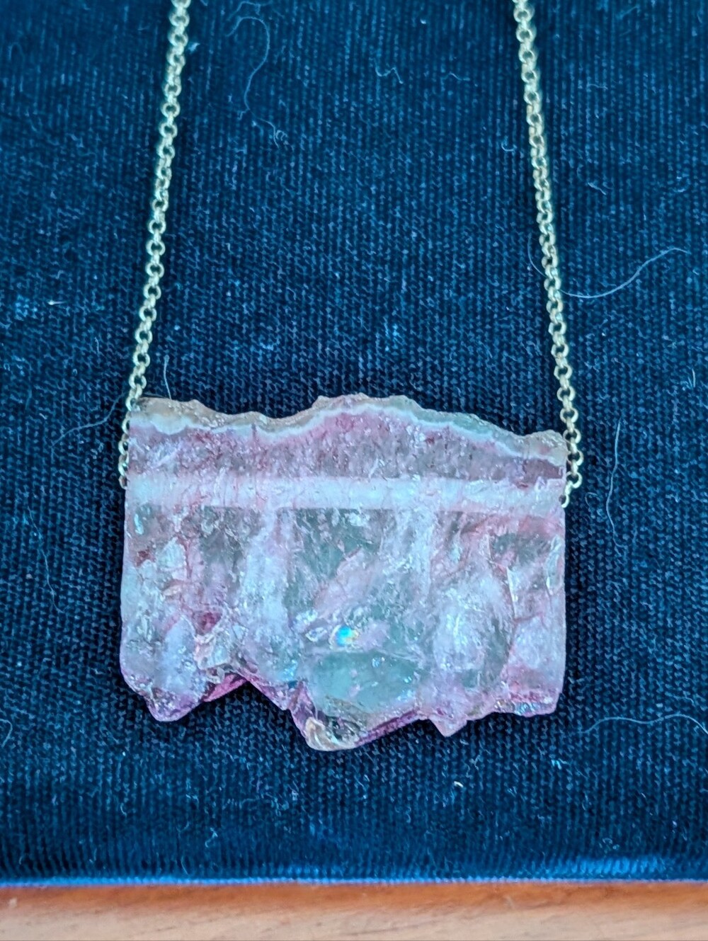 Raw Amethyst Necklace in Sterling